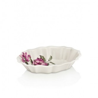 NOBLE LİFE MENEKŞE DESEN OVAL TABAK