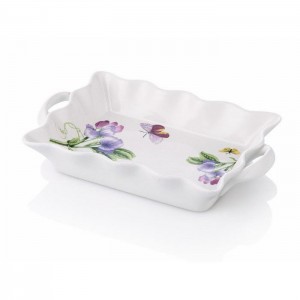 NOBLE LİFE BAHAR DESEN KULPLU DİKDÖRTGEN SERVİS 