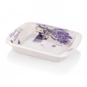 NOBLE LİFE LAVANTA DESEN DİKTÖRTGEN SERVİS (26 CM)