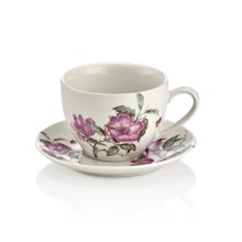 NOBLE LİFE MENEKŞE DESEN 6'LI ÇAY FİNCAN SETİ 